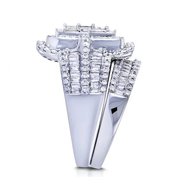 🌞💎💍2 PC CZ SILVER WEDDING RING SET ITS BEAUTIFUL-FASHION JEWELRY - Picture 6 of 15